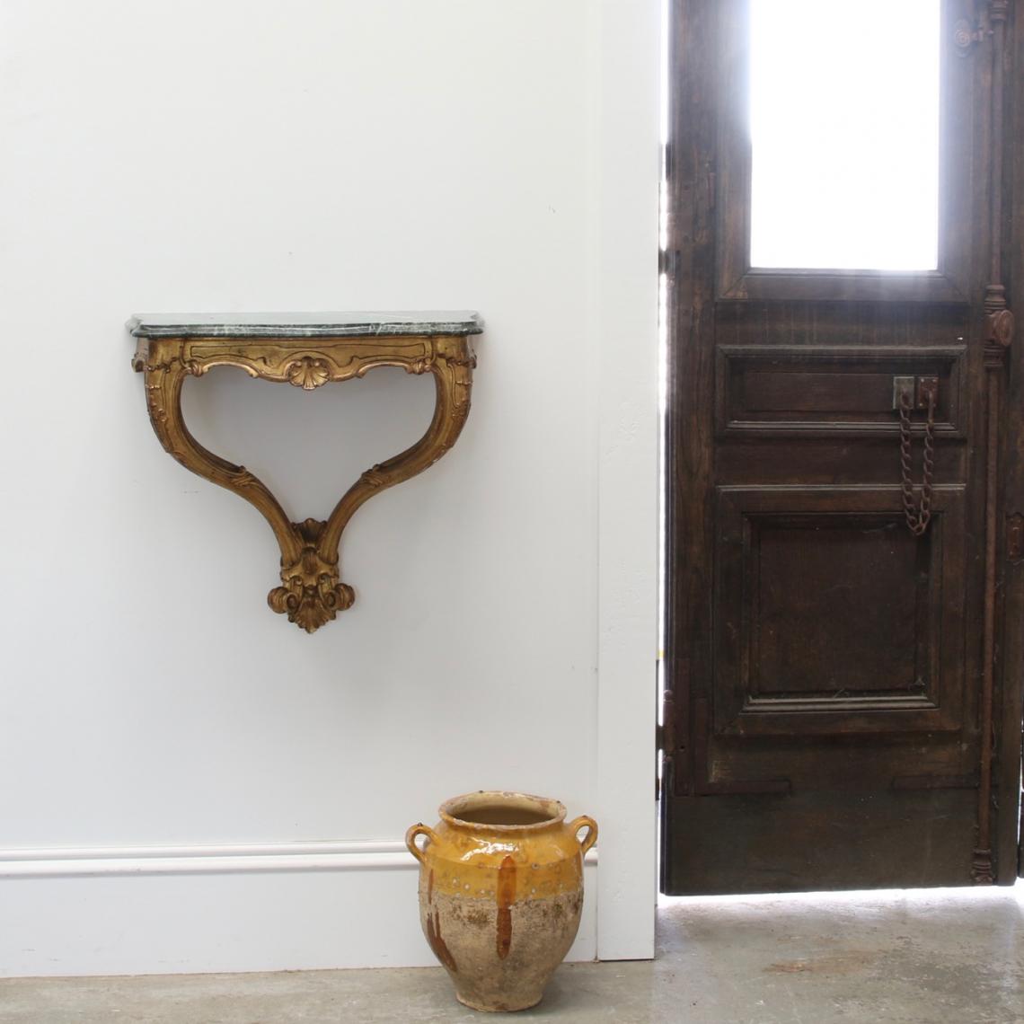 Pair of Gilt French Wall-Mounted Consoles